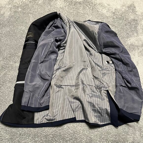 Banana Republic Jacket Mens 44R Blue Mohair Wool Blazer Marzotto 2 Button - Picture 5 of 13